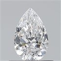Natural Diamond 0.50 Carats, Pear with  Cut, D Color, VVS1 Clarity and Certified by GIA