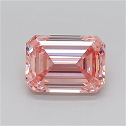 Picture of Lab Grown Diamond 2.02 Carats, Emerald with  Cut, Fancy Intense Pink Color, VS2 Clarity and Certified by IGI