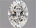 Natural Diamond 0.50 Carats, Oval with  Cut, F Color, VVS2 Clarity and Certified by GIA