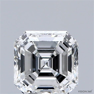 Picture of Natural Diamond 0.52 Carats, Asscher with  Cut, G Color, VS2 Clarity and Certified by GIA