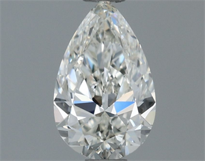 Picture of Natural Diamond 0.51 Carats, Pear with  Cut, H Color, IF Clarity and Certified by IGI