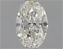 Natural Diamond 0.51 Carats, Oval with  Cut, H Color, VS2 Clarity and Certified by GIA