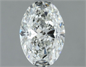 Natural Diamond 1.00 Carats, Oval with  Cut, H Color, SI2 Clarity and Certified by IGI