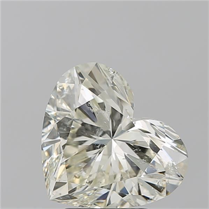 Picture of Natural Diamond 4.01 Carats, Heart with  Cut, J Color, SI2 Clarity and Certified by IGI