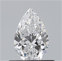 Natural Diamond 0.50 Carats, Pear with  Cut, D Color, VS2 Clarity and Certified by GIA