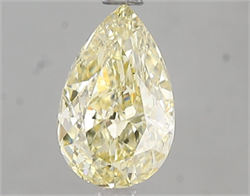 Picture of Lab Grown Diamond 1.70 Carats, Pear with  Cut, Fancy Intense Yellow Color, VS1 Clarity and Certified by IGI