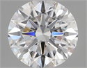 Lab Grown Diamond 2.08 Carats, Round with Ideal Cut, D Color, VS1 Clarity and Certified by IGI