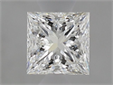 Natural Diamond 0.55 Carats, Princess with  Cut, F Color, VVS1 Clarity and Certified by IGI