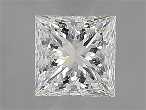 Picture of Natural Diamond 0.55 Carats, Princess with  Cut, F Color, VVS1 Clarity and Certified by IGI