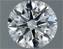 Natural Diamond 0.50 Carats, Round with Excellent Cut, G Color, VVS2 Clarity and Certified by GIA