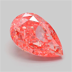 Picture of Lab Grown Diamond 5.50 Carats, Pear with  Cut, Fancy Vivid Pink Color, VVS2 Clarity and Certified by IGI