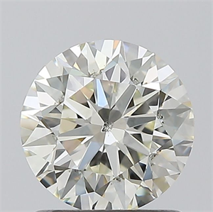 Picture of Natural Diamond 1.08 Carats, Round with Excellent Cut, K Color, SI2 Clarity and Certified by GIA