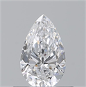 Natural Diamond 0.52 Carats, Pear with  Cut, D Color, VS2 Clarity and Certified by GIA