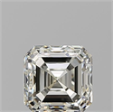 Natural Diamond 0.90 Carats, Asscher with  Cut, K Color, VVS1 Clarity and Certified by GIA