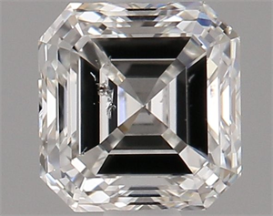 Foto Diamante Natural 0.71 quilates, Asscher , Color H, claridad SI1 y certificado GIA de