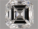 Natural Diamond 0.71 Carats, Asscher with  Cut, H Color, SI1 Clarity and Certified by GIA
