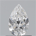 Natural Diamond 0.50 Carats, Pear with  Cut, D Color, VVS1 Clarity and Certified by GIA