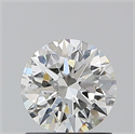 Natural Diamond 1.01 Carats, Round with Excellent Cut, H Color, SI1 Clarity and Certified by GIA