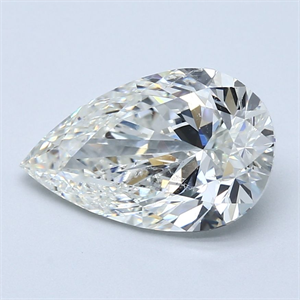 Picture of Natural Diamond 3.51 Carats, Pear with  Cut, I Color, SI2 Clarity and Certified by GIA