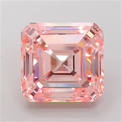 Picture of Lab Grown Diamond 20.10 Carats, Asscher with  Cut, Fancy Intense Pink Color, VS2 Clarity and Certified by IGI