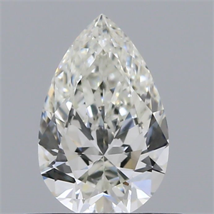 Picture of Natural Diamond 0.43 Carats, Pear with  Cut, I Color, VVS2 Clarity and Certified by GIA