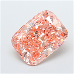 Picture of Lab Grown Diamond 5.01 Carats, CUSHION MODIFIED with  Cut, Fancy Intense Pink Color, VVS2 Clarity and Certified by IGI