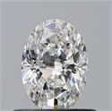 Natural Diamond 0.58 Carats, Oval with  Cut, F Color, VS1 Clarity and Certified by GIA