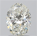 Natural Diamond 1.20 Carats, Oval with  Cut, I Color, VVS1 Clarity and Certified by GIA
