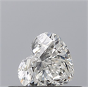 Natural Diamond 0.33 Carats, Heart with  Cut, F Color, VVS1 Clarity and Certified by GIA