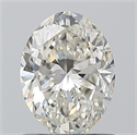 Natural Diamond 0.90 Carats, Oval with  Cut, I Color, VVS1 Clarity and Certified by GIA
