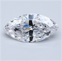 Natural Diamond 5.00 Carats, Marquise with  Cut, D Color, IF Clarity and Certified by GIA