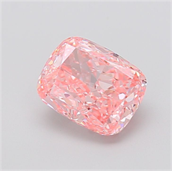 Picture of Lab Grown Diamond 3.04 Carats, CUSHION MODIFIED with  Cut, Fancy Vivid Pink Color, VS2 Clarity and Certified by IGI