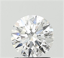 Lab Grown Diamond 1.02 Carats, Round with Ideal Cut, D Color, VVS2 Clarity and Certified by IGI