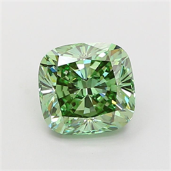 Picture of Lab Grown Diamond 2.08 Carats, CUSHION MODIFIED with  Cut, Fancy Vivid Green Color, VS1 Clarity and Certified by IGI