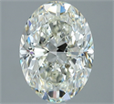 Natural Diamond 2.50 Carats, Oval with  Cut, J Color, VVS2 Clarity and Certified by GIA