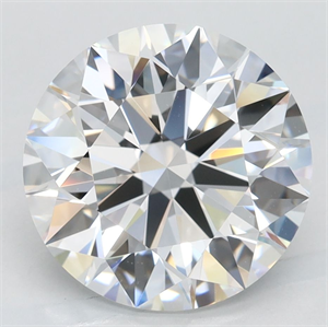 Picture of Lab Grown Diamond 3.40 Carats, Round with Excellent Cut, D Color, VVS1 Clarity and Certified by GIA