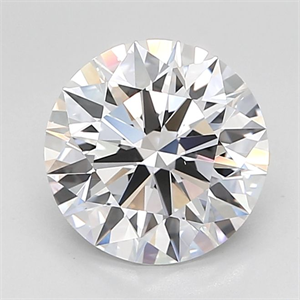 Picture of Lab Grown Diamond 3.30 Carats, Round with Ideal Cut, D Color, IF Clarity and Certified by IGI