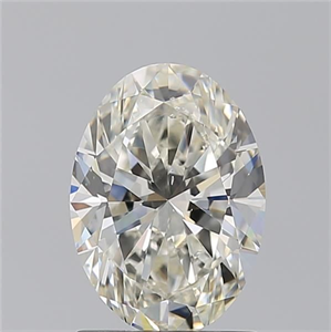 Picture of Natural Diamond 1.52 Carats, Oval with  Cut, J Color, SI1 Clarity and Certified by GIA