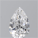 Natural Diamond 0.50 Carats, Pear with  Cut, D Color, SI1 Clarity and Certified by GIA