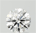 Lab Grown Diamond 1.02 Carats, Round with Ideal Cut, E Color, VVS2 Clarity and Certified by IGI