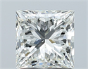 Natural Diamond 1.25 Carats, Princess with  Cut, I Color, SI1 Clarity and Certified by GIA