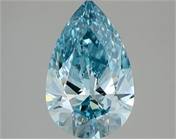 Picture of Lab Grown Diamond 2.02 Carats, Pear with  Cut, Fancy Vivid Blue Color, VVS2 Clarity and Certified by IGI