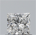 Natural Diamond 0.70 Carats, Princess with  Cut, F Color, VS1 Clarity and Certified by GIA