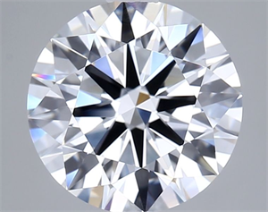 Picture of Lab Grown Diamond 3.01 Carats, Round with Ideal Cut, E Color, IF Clarity and Certified by IGI