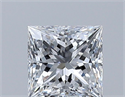 Diamante Natural 0.50 quilates, Princesa , Color D, claridad VVS1 y certificado GIA