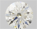 Natural Diamond 0.74 Carats, Round with Excellent Cut, H Color, VVS1 Clarity and Certified by IGI