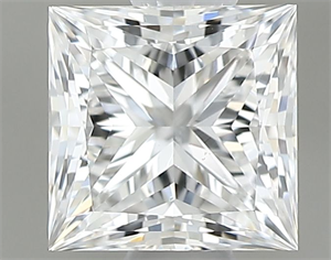 Picture of Natural Diamond 0.60 Carats, Princess with  Cut, E Color, SI1 Clarity and Certified by GIA