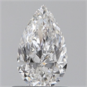 Natural Diamond 0.60 Carats, Pear with  Cut, D Color, SI1 Clarity and Certified by GIA