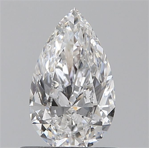 Picture of Natural Diamond 0.60 Carats, Pear with  Cut, D Color, SI1 Clarity and Certified by GIA