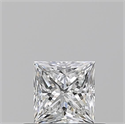 Natural Diamond 0.51 Carats, Princess with  Cut, F Color, VVS2 Clarity and Certified by GIA